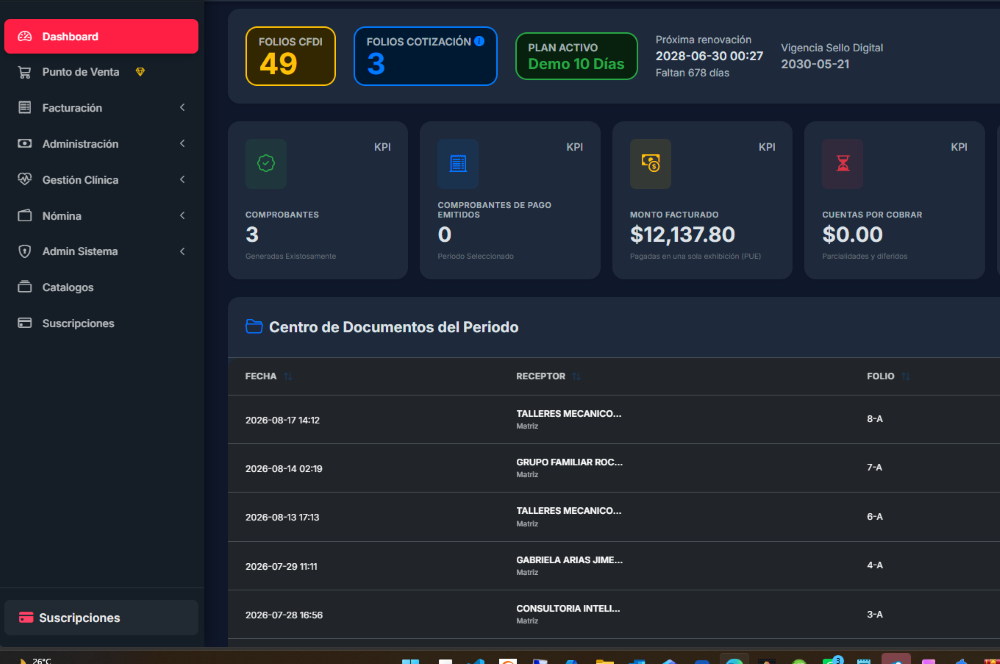 Orbis Cloud - Panel de Facturación y Administración